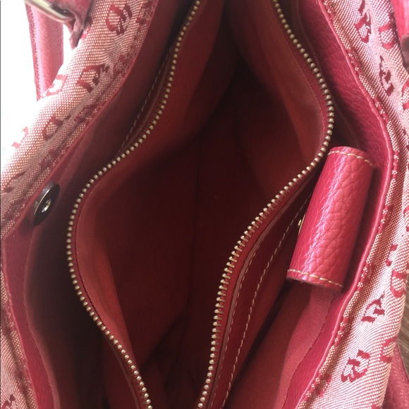 Dooney & Bourke Red Logo Canvas Tote - Picture 4 of 8